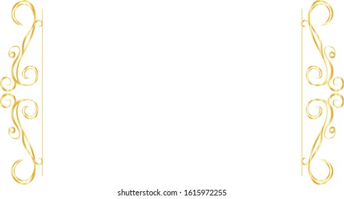 This is a illustration of Left and right antique pattern frame 