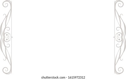 This is a illustration of Left and right antique pattern frame 