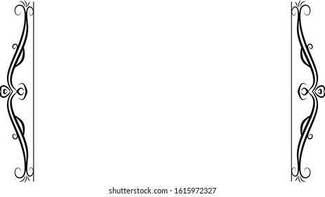 This is a illustration of Left and right antique pattern frame 