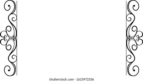 This is a illustration of Left and right antique pattern frame 