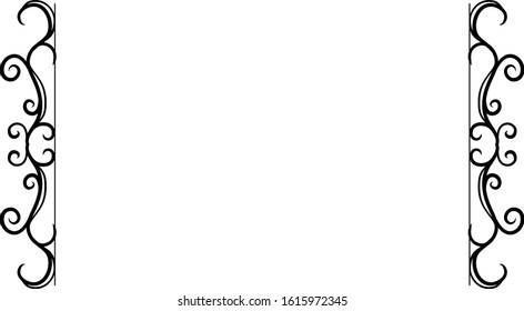 This is a illustration of Left and right antique pattern frame 