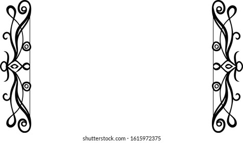 This is a illustration of Left and right antique pattern frame 
