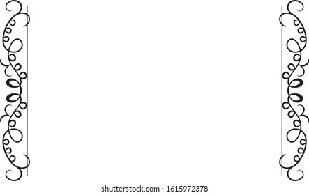 This is a illustration of Left and right antique pattern frame 