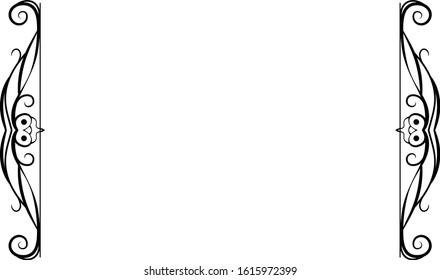 This is a illustration of Left and right antique pattern frame 