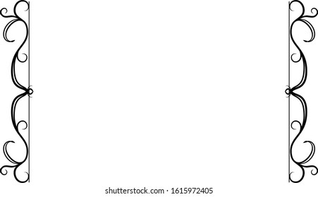 This is a illustration of Left and right antique pattern frame 