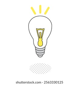 This is an illustration of a light bulb based on a simple idea.