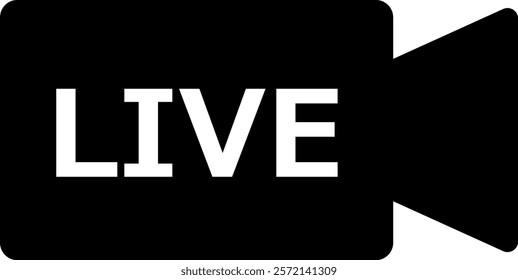 This is an illustration of the live streaming icon (live broadcast mark).