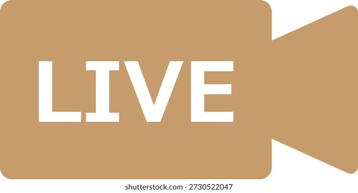 Esta es una ilustración de una marca de transmisión en vivo (icono de transmisión en vivo).