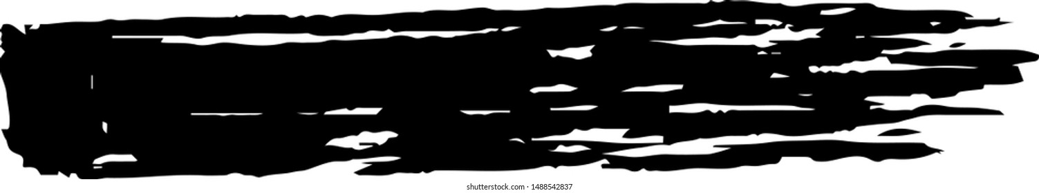This is a illustration of a long black thick brushstroke