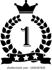 This is the Illustration of a luxurious laurel to honor.