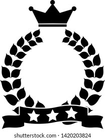 This is the Illustration of a luxurious laurel to honor.