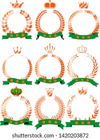 This is the Illustration of a luxurious laurel to honor.