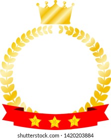 This is the Illustration of a luxurious laurel to honor.