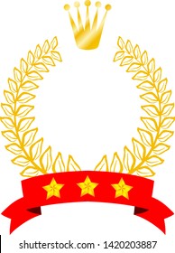 This is the Illustration of a luxurious laurel to honor.