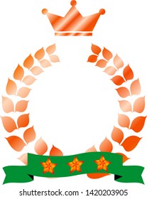 This is the Illustration of a luxurious laurel to honor.