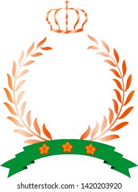 This is the Illustration of a luxurious laurel to honor.