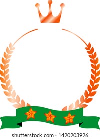 This is the Illustration of a luxurious laurel to honor.