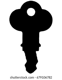 This illustration was made from my own photograph of an old, used key. The worn edges of that key give this illustration a very realistic look.