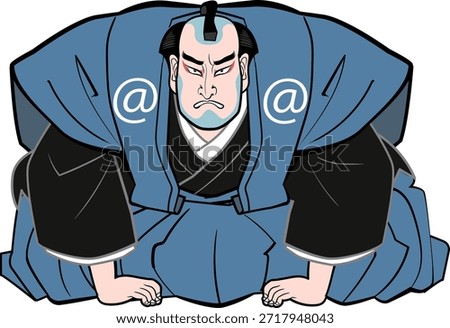 This is an illustration of a magistrate apologizing.