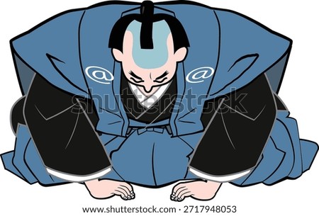 This is an illustration of a magistrate apologizing.