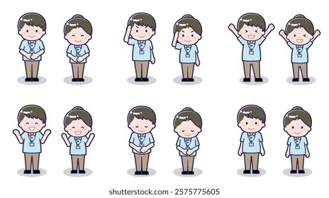 This is an illustration of male and female caregivers.