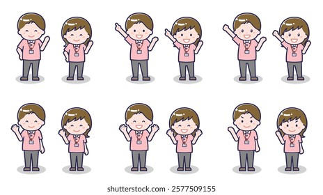 This is an illustration of male and female caregivers.