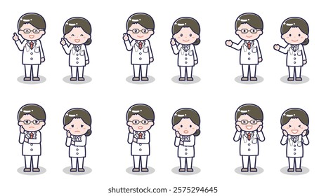 This is an illustration of a male and female doctor.