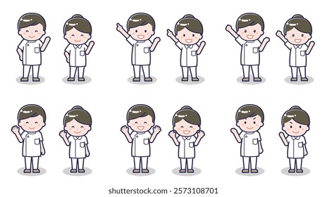 This is an illustration of male and female nurses.