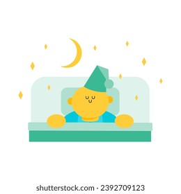 This is an illustration of a man with a clean face and a good night's sleep.