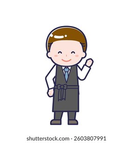 This is an illustration of a man's "bartender".