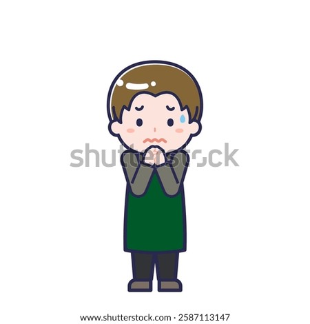 This is an illustration of a man's "cafe clerk".