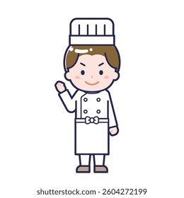 This is an illustration of a man's "chef".
