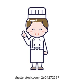 This is an illustration of a man's "chef".