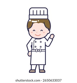 This is an illustration of a man's "chef".