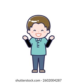 This is an illustration of a man's "child support worker".