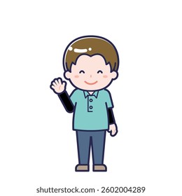 This is an illustration of a man's "child support worker".