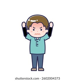This is an illustration of a man's "child support worker".