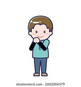 This is an illustration of a man's "child support worker".