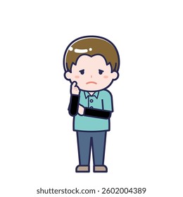 This is an illustration of a man's "child support worker".