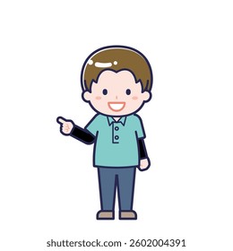 This is an illustration of a man's "child support worker".