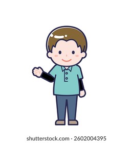 This is an illustration of a man's "child support worker".