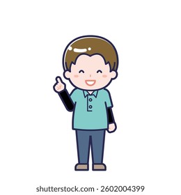 This is an illustration of a man's "child support worker".