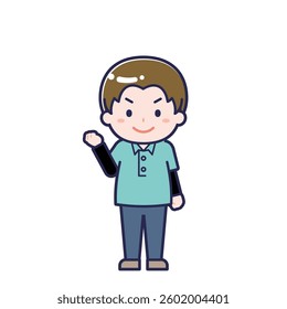 This is an illustration of a man's "child support worker".