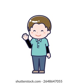 This is an illustration of a man's "Child support worker".