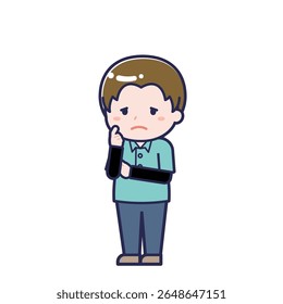 This is an illustration of a man's "Child support worker".