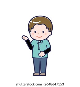 Esta es una ilustración del "Trabajador de la Asistencia infantil" de un hombre.