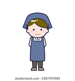 This is an illustration of a man's "Cleaning staff".