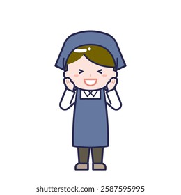 This is an illustration of a man's "Cleaning staff".