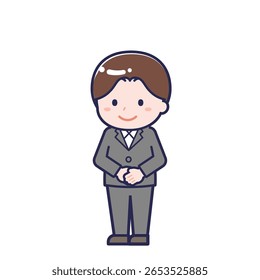 This is an illustration of a man's "company employee".