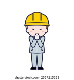 This is an illustration of a man's "construction worker".